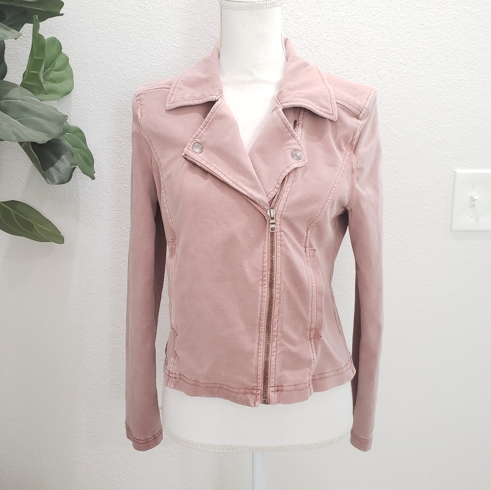 Anthropologie Marrakech Blush Pink Moto Jacket Size Medium